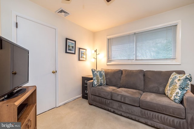 view of carpeted living room