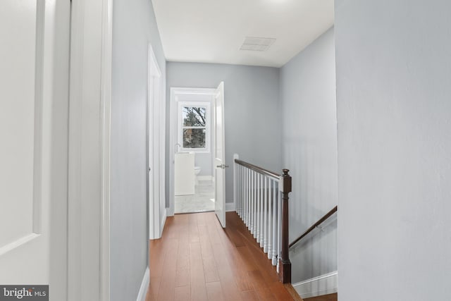 hall featuring hardwood / wood-style floors