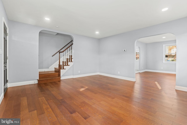 interior space with wood-type flooring