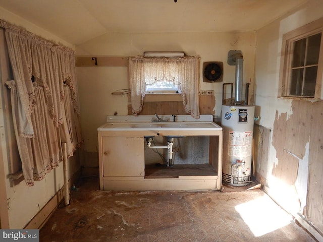 interior space featuring water heater