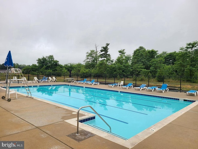 view of pool with a patio area