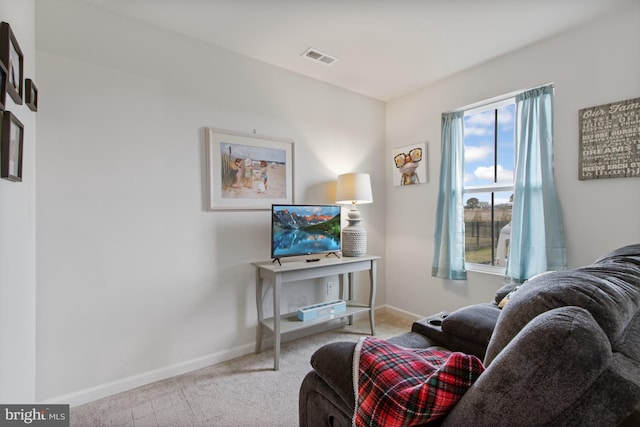 view of carpeted living room