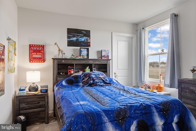 view of carpeted bedroom