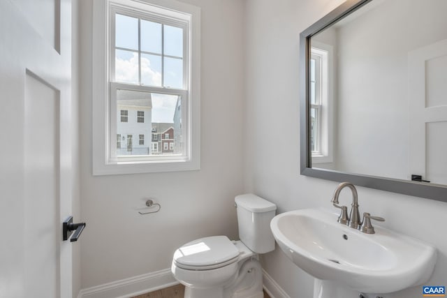 bathroom featuring sink and toilet