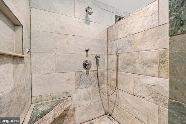 room details featuring tiled shower