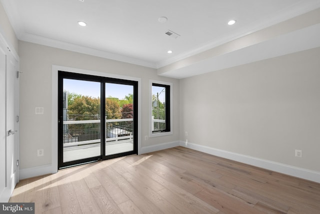 3710 S St NW, Washington, DC 20007 - interior space with baseboards, ornamental molding, wood finished floors, and recessed lighting