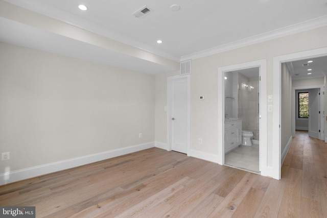 3710 S St NW, Washington, DC 20007 - unfurnished bedroom featuring baseboards, visible vents, and ornamental molding