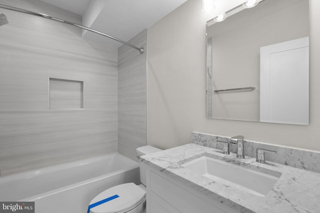 3710 S St NW, Washington, DC 20007 - bathroom featuring vanity,  shower combination, and toilet