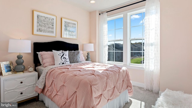 view of carpeted bedroom