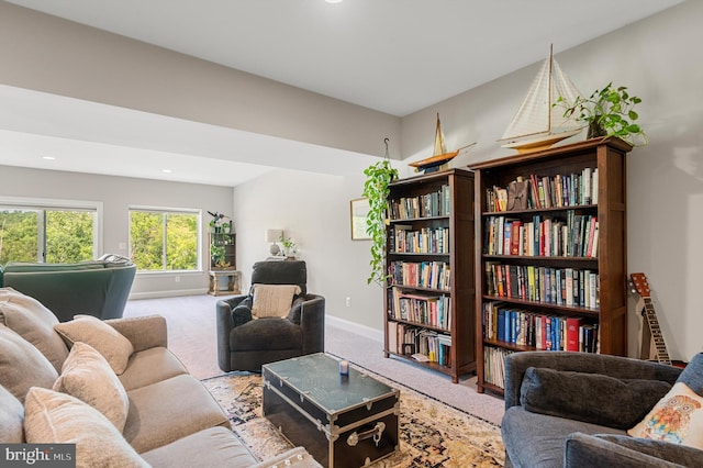 view of carpeted living room