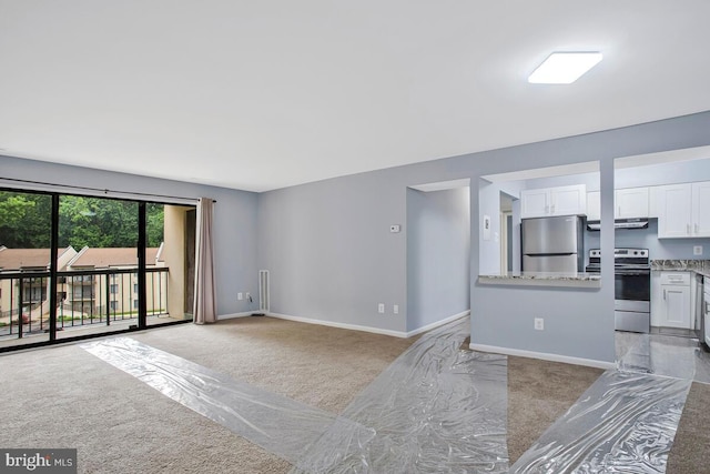 10137 Prince Pl Unit 203-6B, Upper Marlboro, MD 20774 - unfurnished living room featuring carpet flooring and baseboards