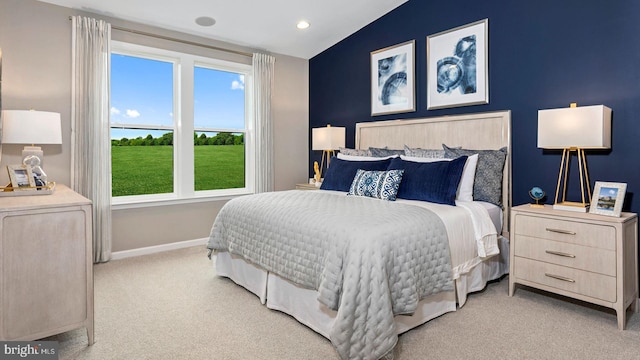 view of carpeted bedroom