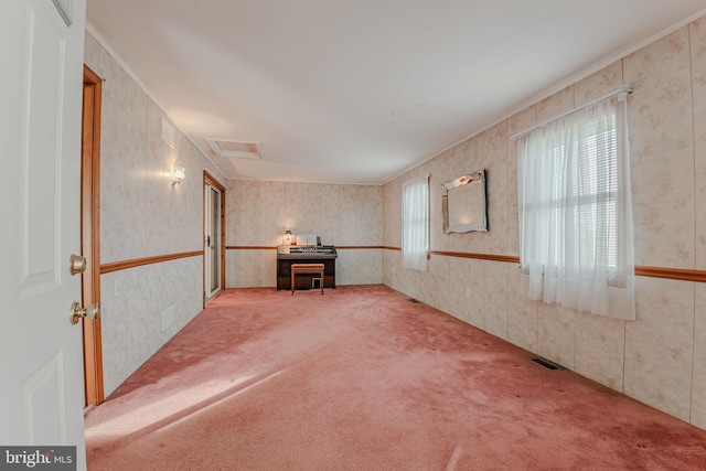 interior space featuring ornamental molding