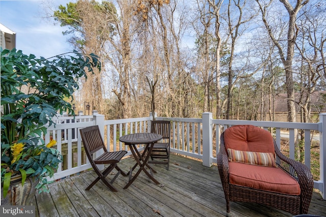 view of wooden deck