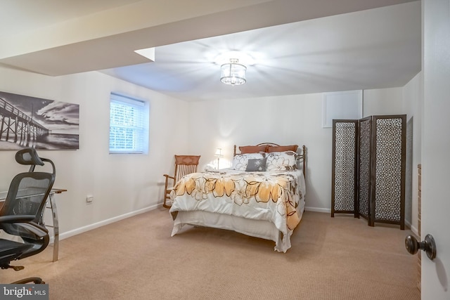 bedroom with carpet