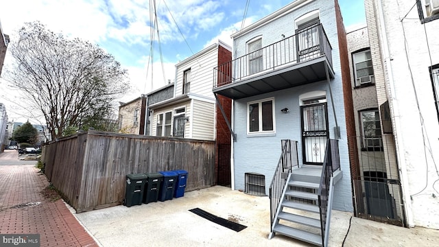 exterior space with a balcony