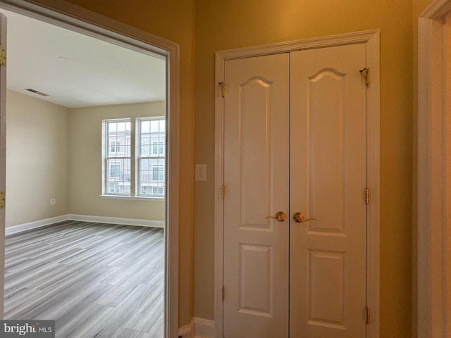 interior space featuring light hardwood / wood-style flooring