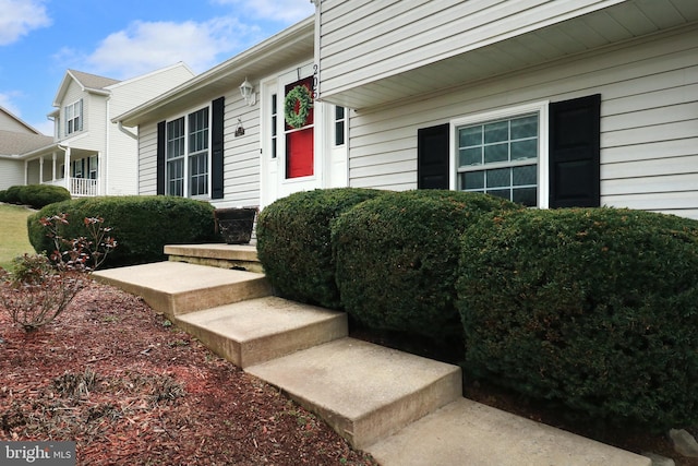 view of exterior entry