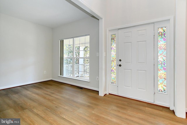 entryway featuring light wood-type flooring