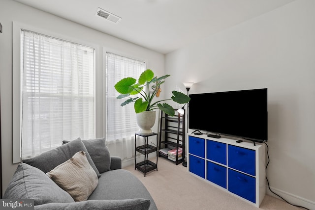 view of carpeted living room