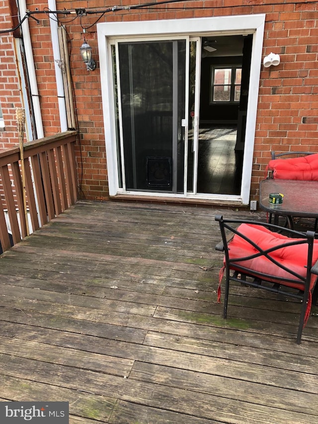 view of wooden deck