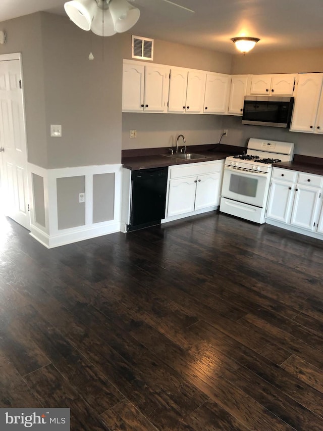 kitchen with white cabinetry, gas range gas stove, and dishwasher