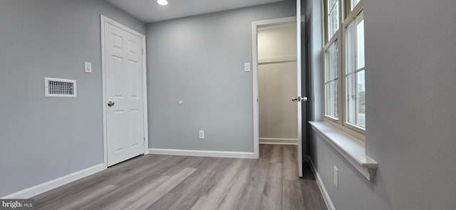 interior space featuring light hardwood / wood-style floors