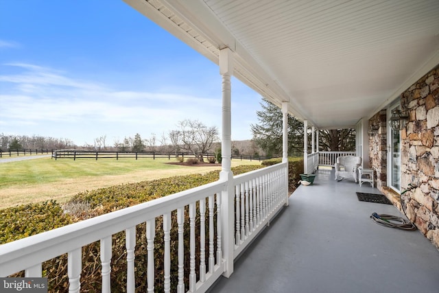 balcony with a rural view