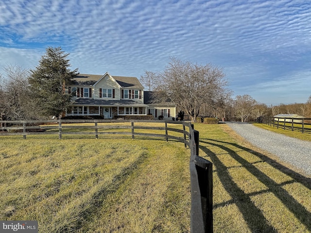 exterior space with a front yard