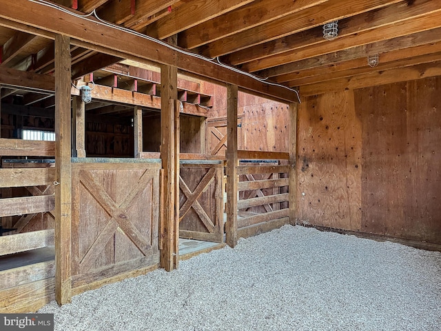 view of horse barn