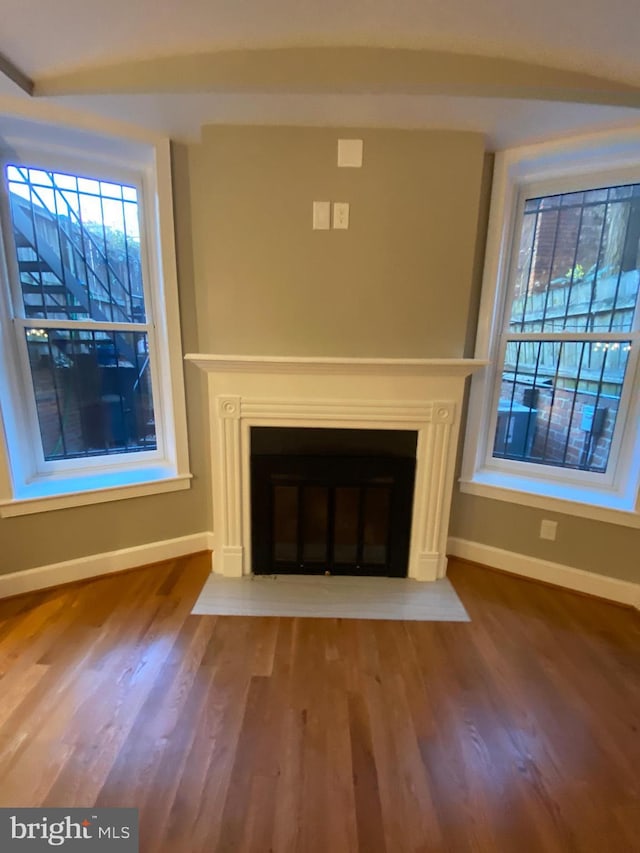 interior details with hardwood / wood-style flooring