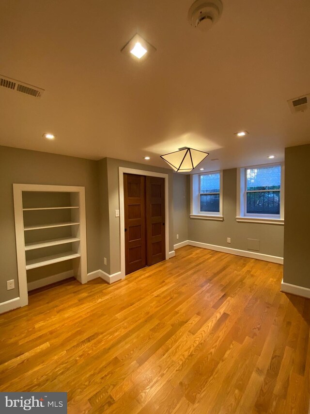 unfurnished bedroom featuring light hardwood / wood-style flooring