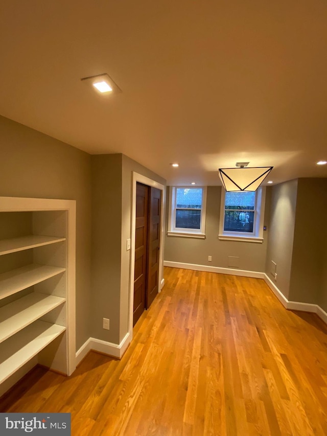 interior space featuring light wood-type flooring