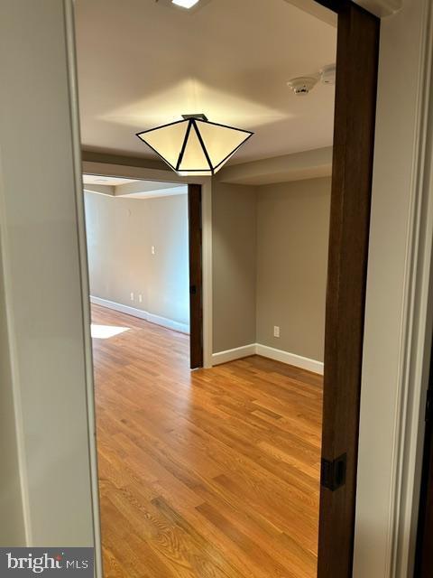 empty room featuring light hardwood / wood-style floors