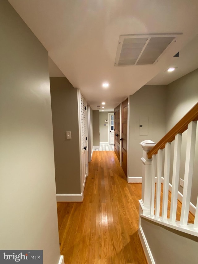 1750 S St NW Unit 1, Washington, DC 20009 - hallway featuring light wood-type flooring and recessed lighting