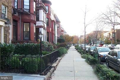 1750 S St NW Unit 1, Washington, DC 20009 - view of asphalt street with sidewalks, street lighting, and a residential view