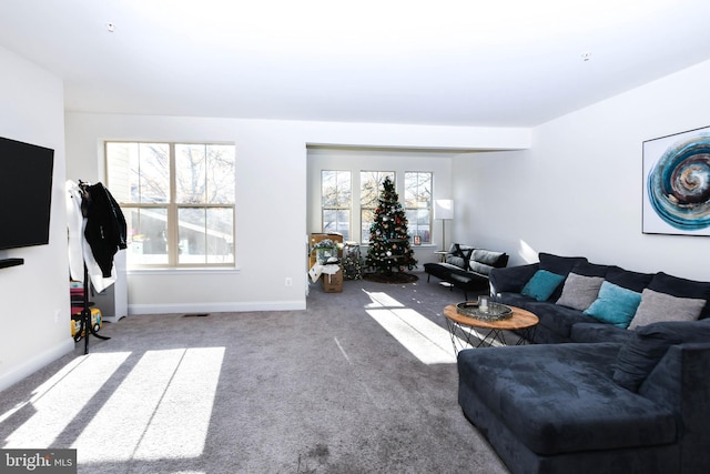 view of carpeted living room