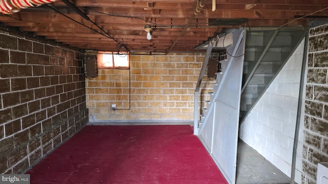 view of basement