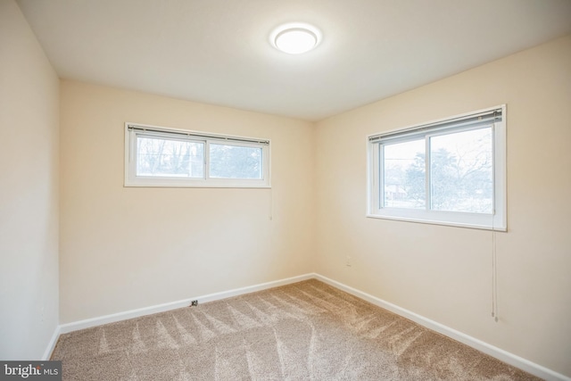 view of carpeted empty room