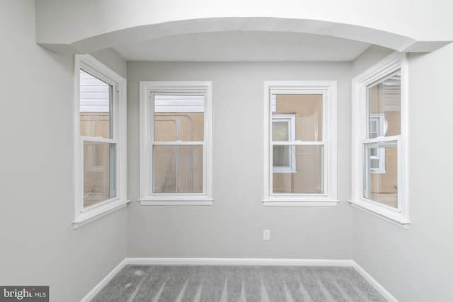 spare room featuring carpet flooring