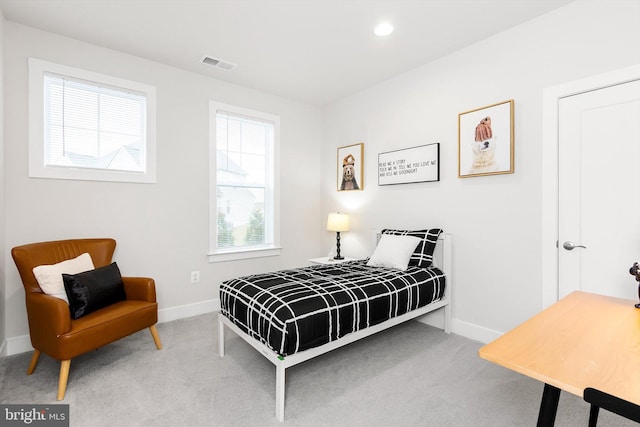 view of carpeted bedroom