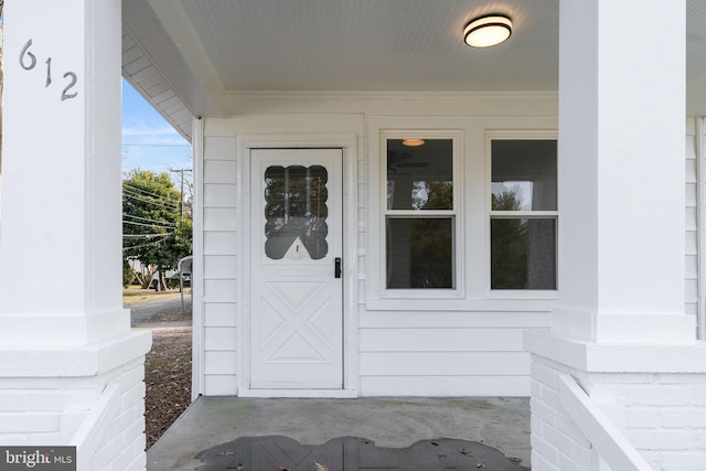 view of doorway to property