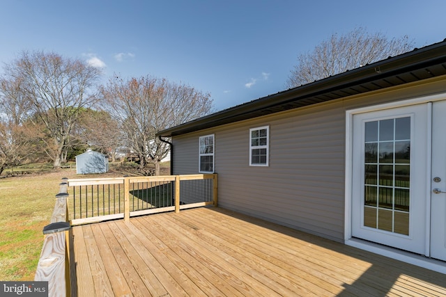 view of wooden deck