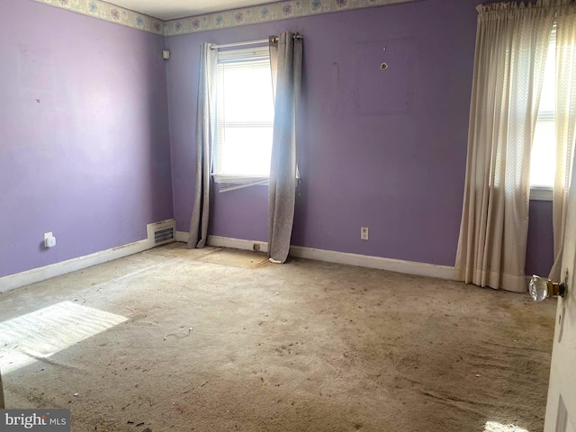 view of carpeted empty room