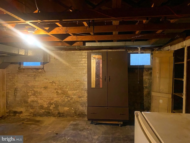 view of basement