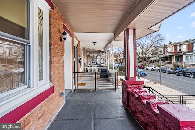 view of patio featuring covered porch