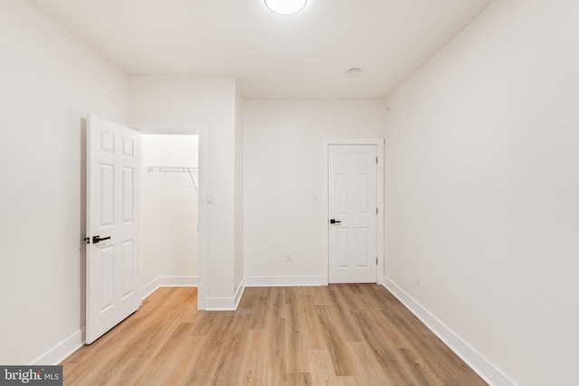 empty room featuring light hardwood / wood-style floors