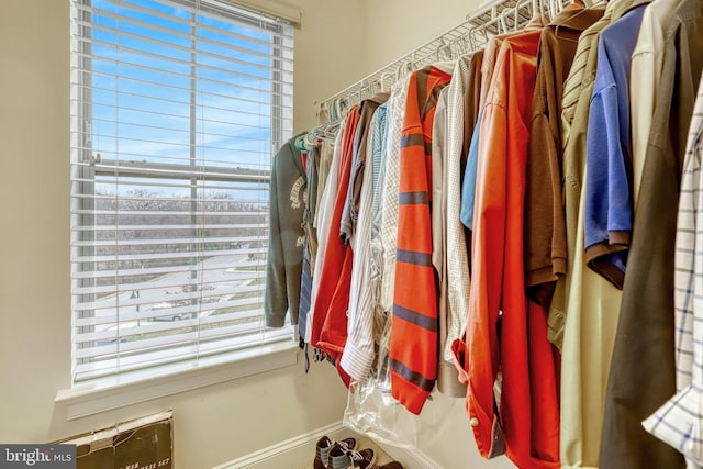 view of walk in closet