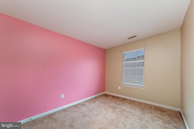 view of carpeted empty room