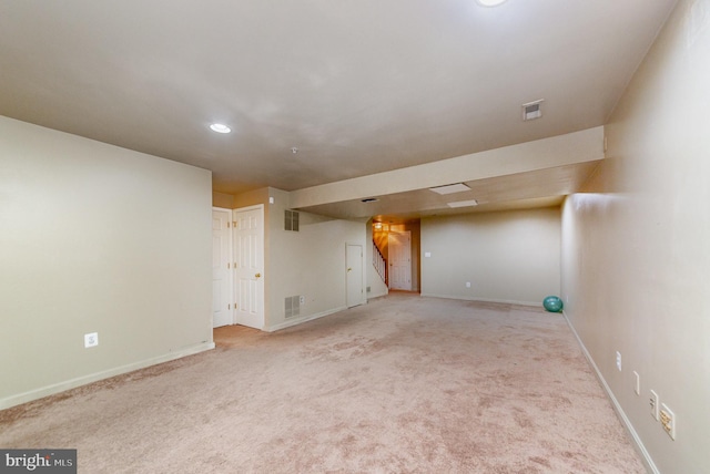 view of carpeted empty room